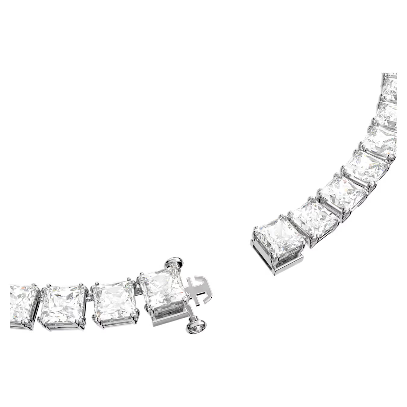 Swar*vski -Matrix Tennis necklace Square cut, White, Rhodium plated - 5599153