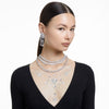 Swar*vski -Matrix Tennis necklace Square cut, White, Rhodium plated - 5599153