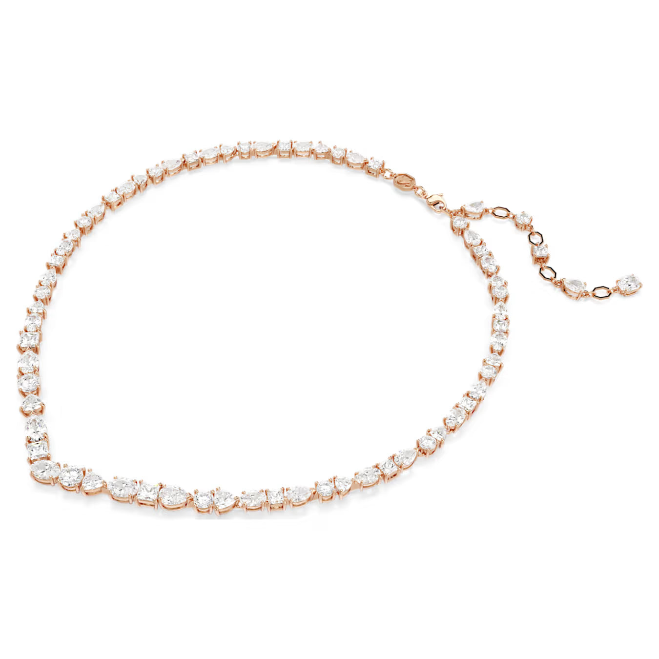 Swar*vski - Mesmera necklace Mixed cuts, White, Rose gold-tone plated (5728001)