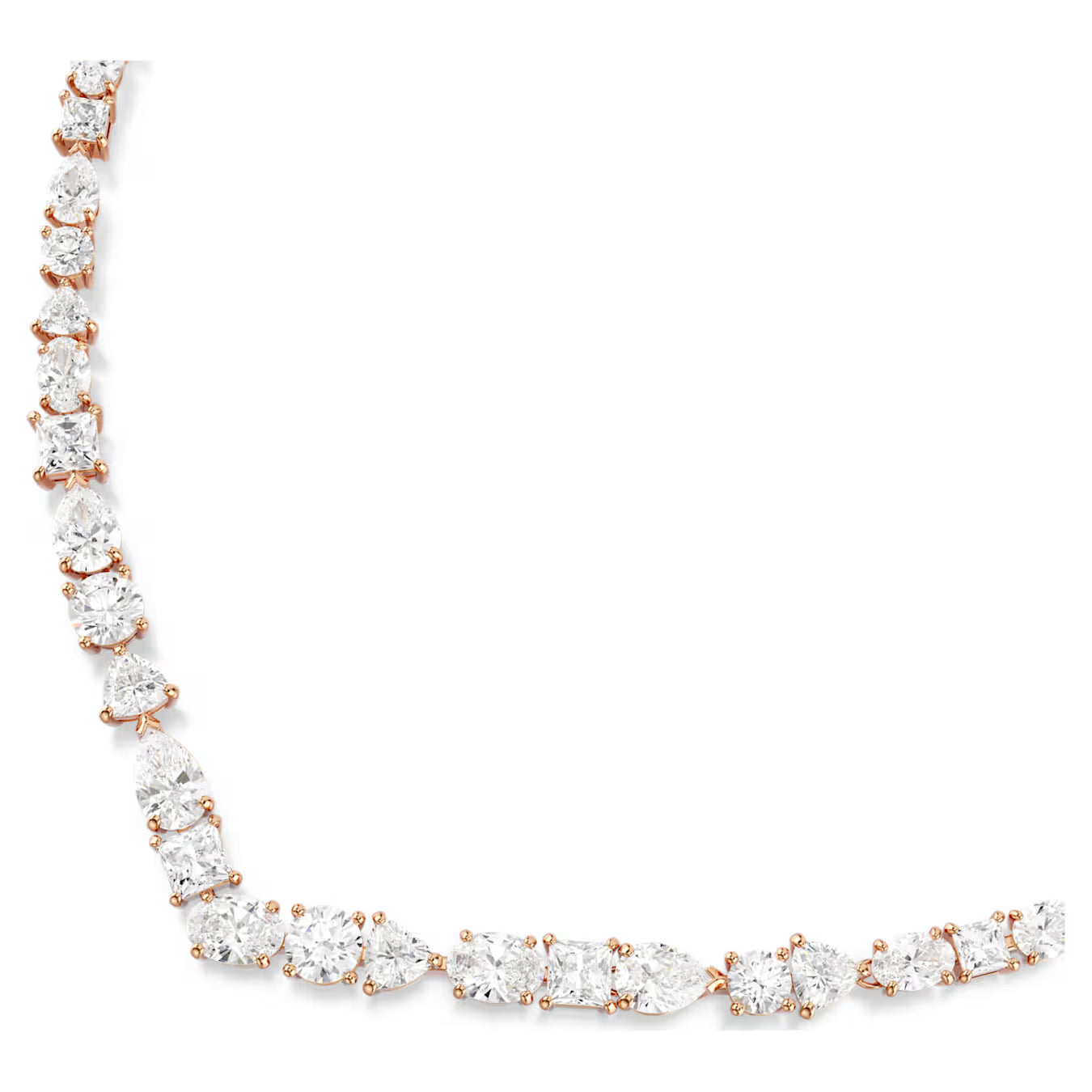 Swar*vski - Mesmera necklace Mixed cuts, White, Rose gold-tone plated (5728001)