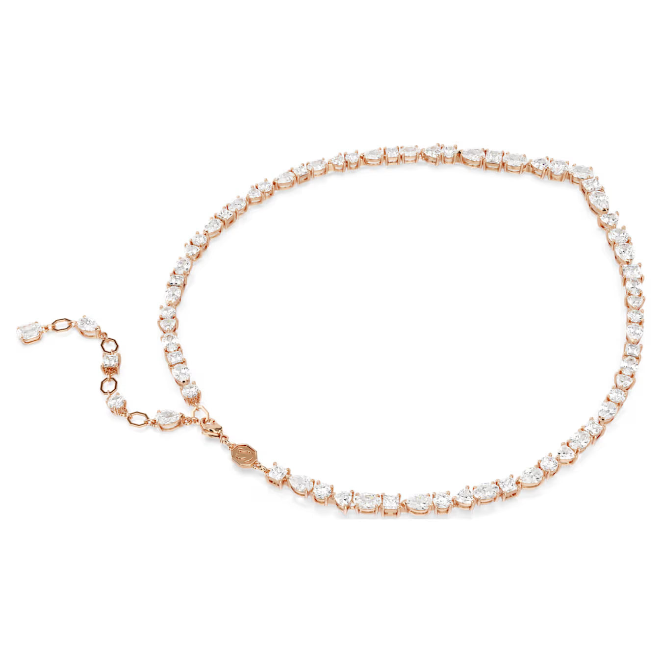 Swar*vski - Mesmera necklace Mixed cuts, White, Rose gold-tone plated (5728001)