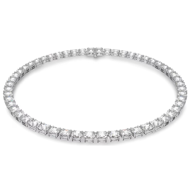 Swar*vski -Matrix Tennis necklace Square cut, White, Rhodium plated - 5599153