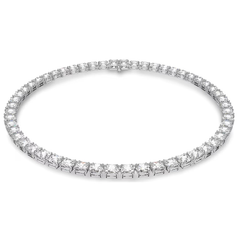 Swar*vski -Matrix Tennis necklace Square cut, White, Rhodium plated - 5599153
