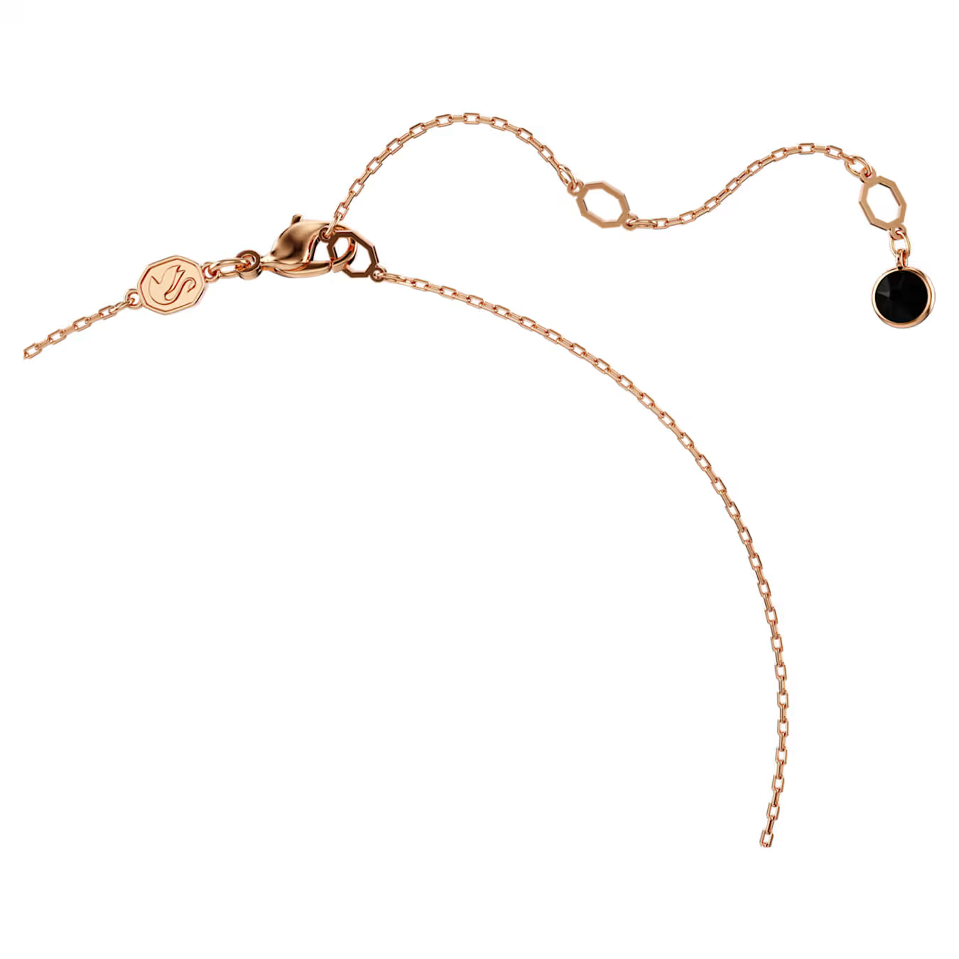 Swar*vski -Swan pendant Swan, Black, Rose gold-tone plated - 5678045