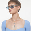 Swar*vski -Swan pendant Swan, Medium, Blue, Rhodium plated - 5660594