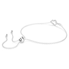Swar*vski -Infinity bracelet-Infinity and heart, White, Rhodium plated-5524421